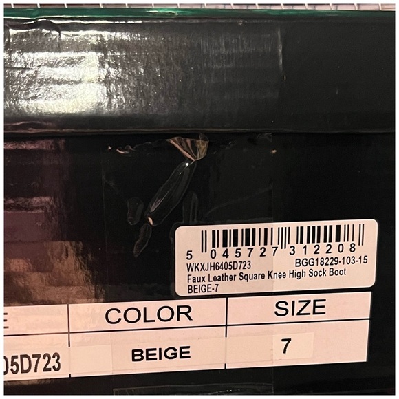 Nasty Gal • Faux Leather Pointed Toe Knee High Boots - Picture 6 of 6